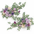 Lings Moment 2pcs Lilac Artificial Flower Garland Floral Swags Centerpieces Purple Wedding Arch Flower Greenery Arrangements fo
