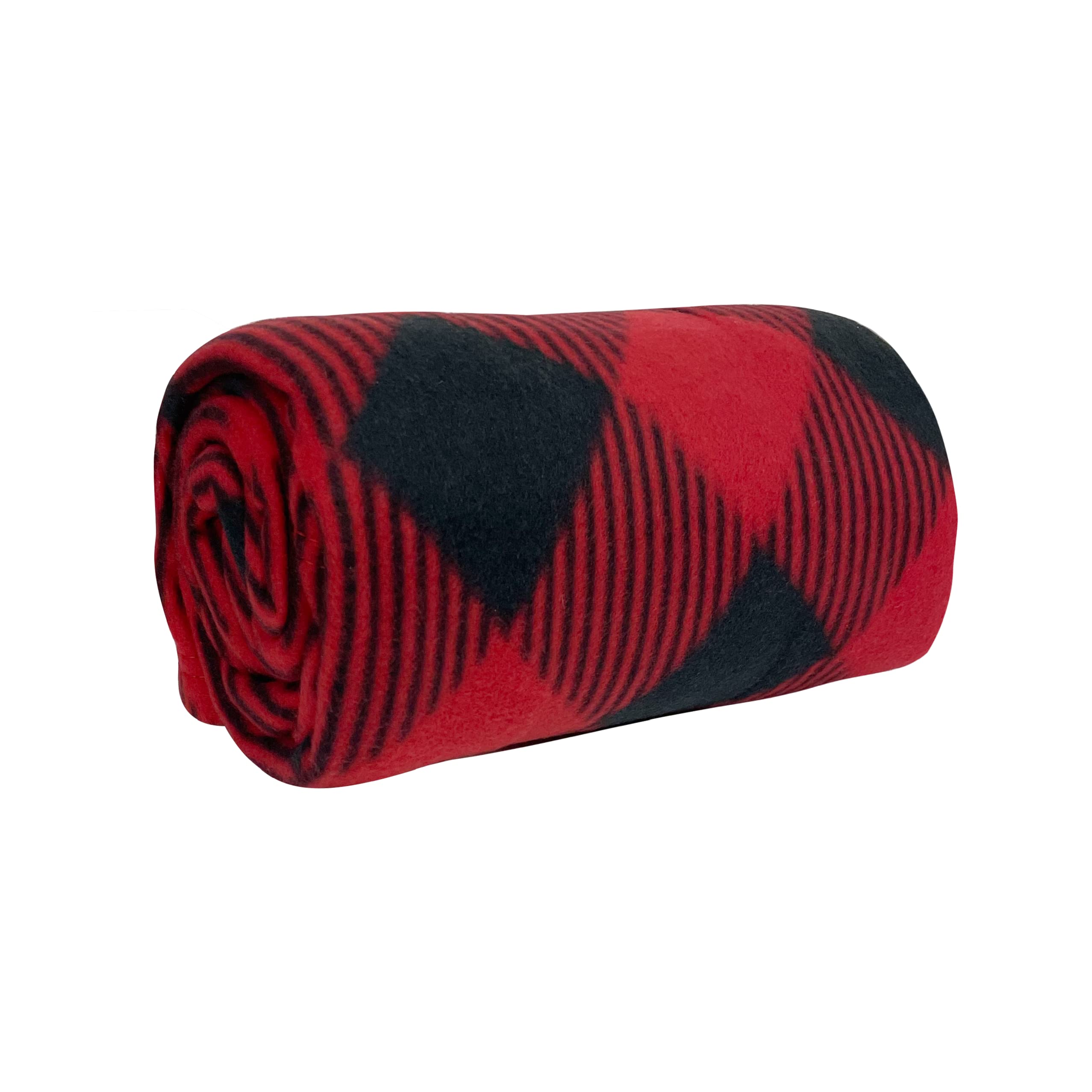 Wolf Essentials Cozy-Soft Microfleece Travel Blanket, 50X60 Inch, Lightweight, Compact, Perfect For Airplane And Car, Buffalo Re