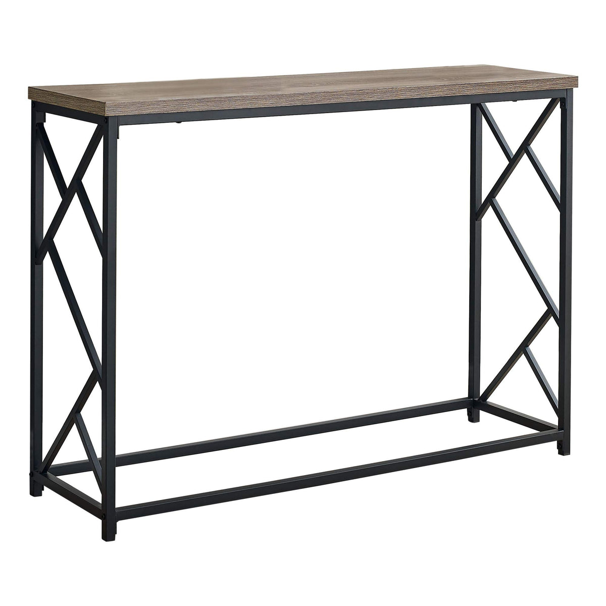 HomeRoots 44' Taupe and Black Frame Console Table