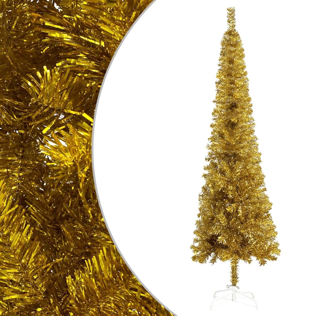 Bussandri Exclusive Slim Christmas Tree Golden 120 Cm