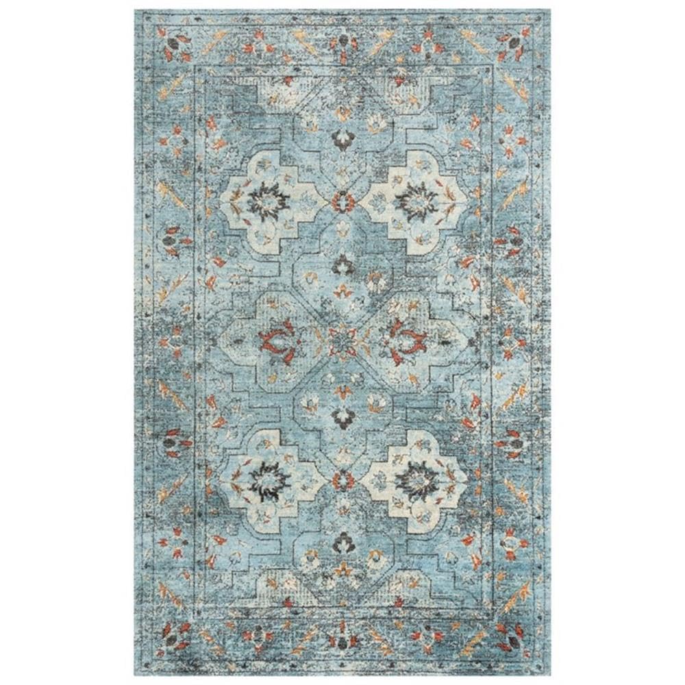 Rizzy Home Alora Decor Alure 10' X 13' Classical Blue/Beige/Apricot Hybrid Area Rug