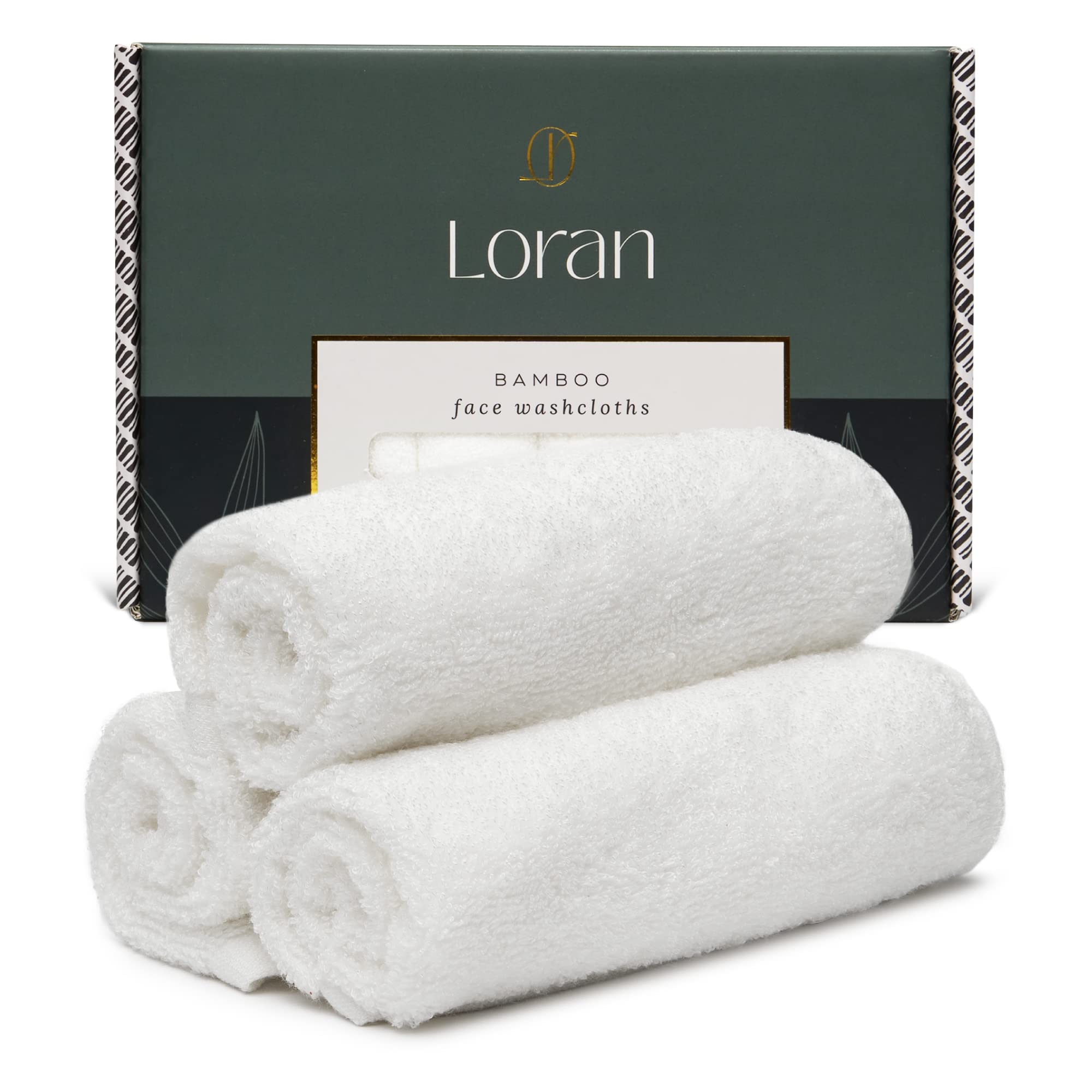 White Washcloths Set of 6 Soft Facial Cloths 10    x 10    100% Viscose Derived from Bamboo Spa-Like Feel Silky Face Cloth for S