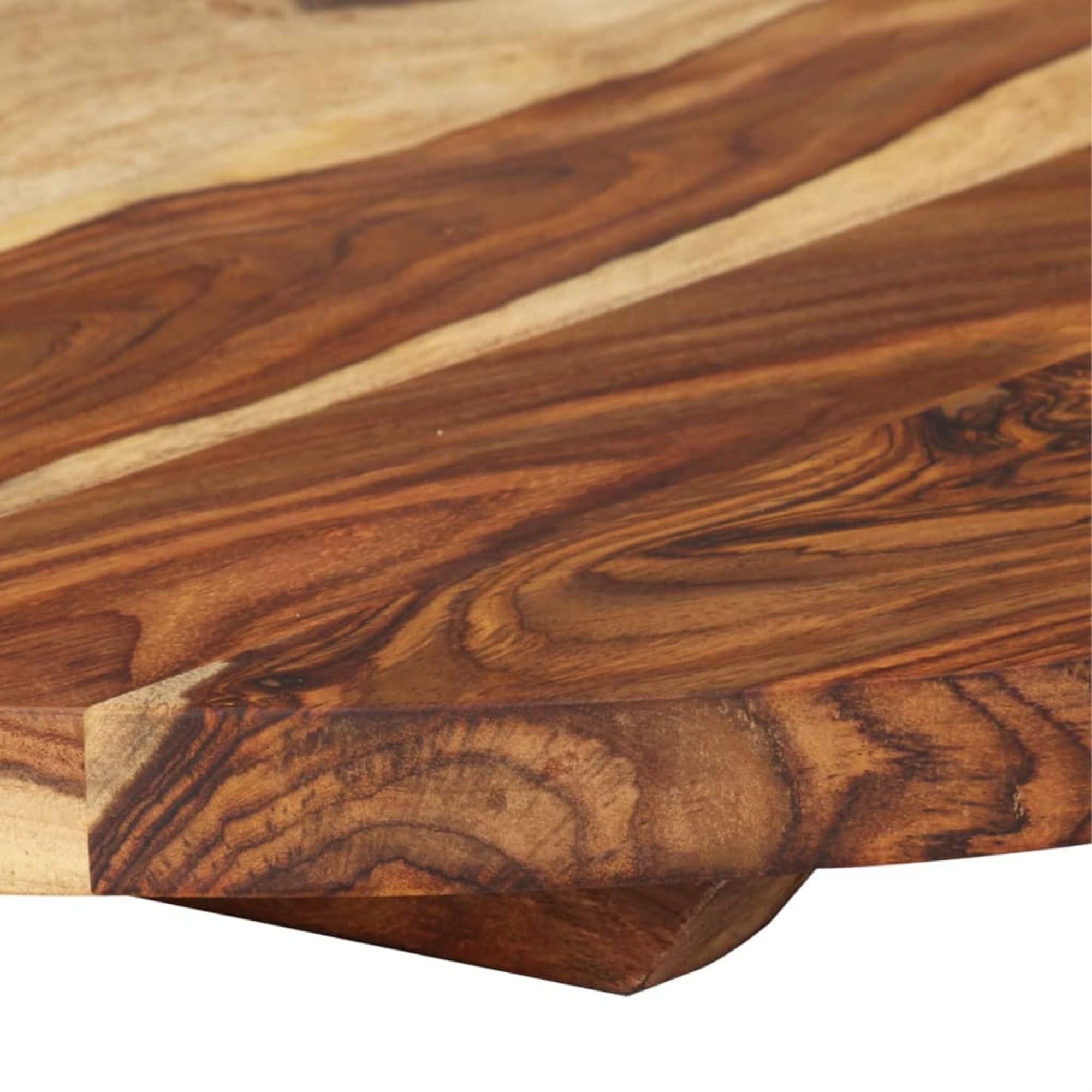 vidaXL Table Top 19.7&quot; x(0.98&quot;-1.06&quot;) Solid Sheesham Wood Round