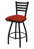 XL 410 Jackie 36 Swivel Extra Tall Bar Stool with Black Wrinkle Finish and Graph Poppy Seat