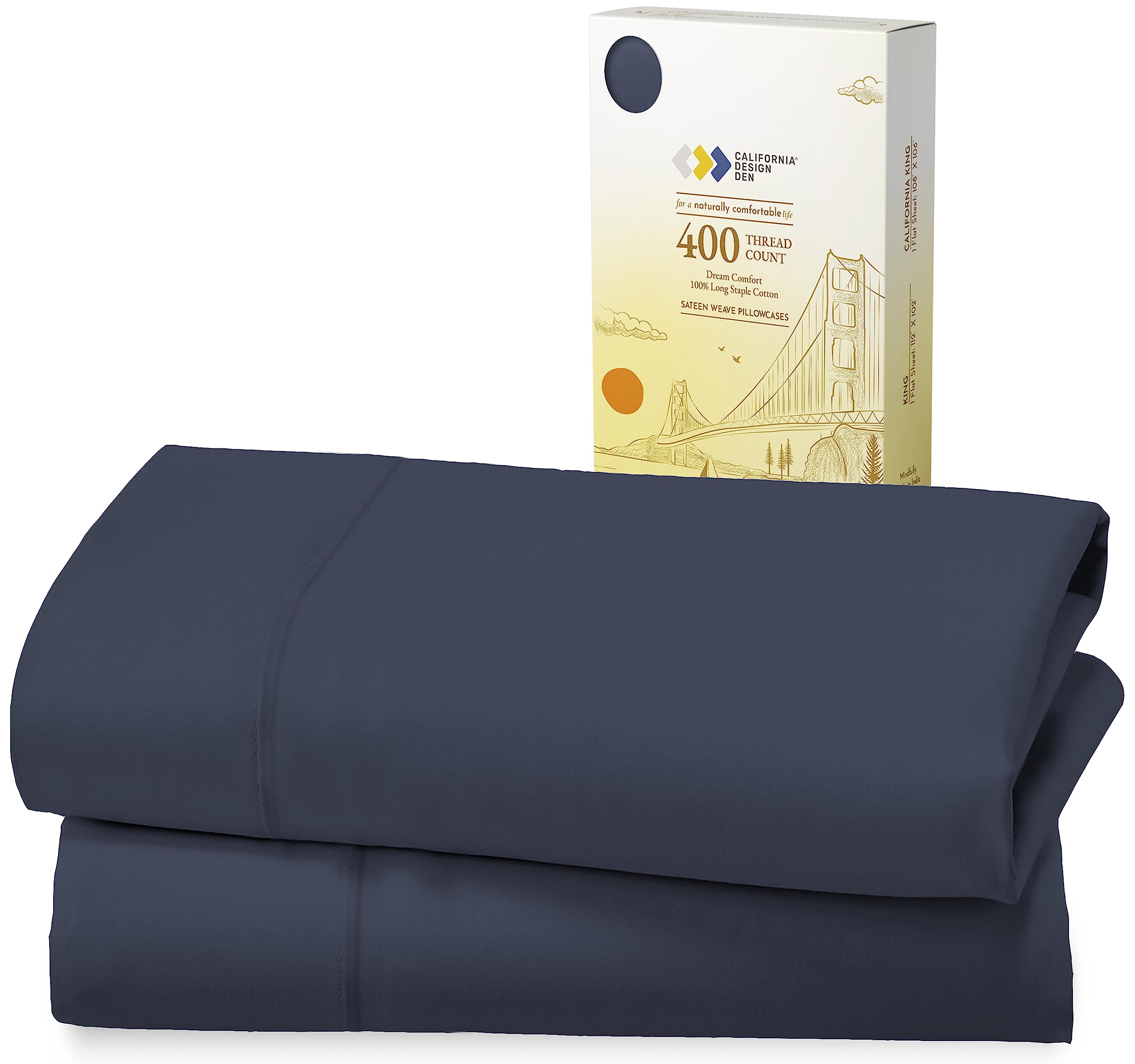 King Size Pillowcase Set - 400 Thread Count, 100% Cotton Sateen, Luxury Set Of 2 Pillow Covers, Breathable, Cooling, Extra Soft Pillowcases For Kids, Teens, Women & Men - Dark Purple