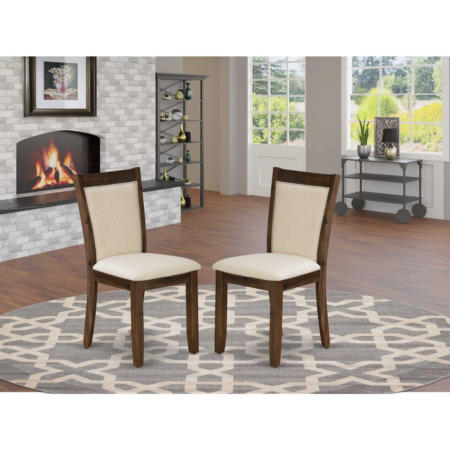 East West Furniture Monza Parson Chairs - Thumbnail 3