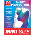 Samsill Mini Sheet Protectors 100 Pack, 5.5 X 8.5 Inch Page Protectors For Mini 3 Ring Binder, Clear Protector Sheets, 7 Hole, T