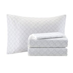Madison Park Essentials Maible Cozy Bed In A Bag Comforter With Complete Cotton Sheet Set-Floral Medallion Damask Design All Season Cover, Decorative Pillow, King (104 In X 92 In), Purple/Gray