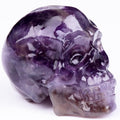 QLRSUXN 2 Inch Dream Amethyst Crystal Skulls Decor,Human Skull Sculpture Statues Healing Crystal Decor,Halloween Skull Figurines