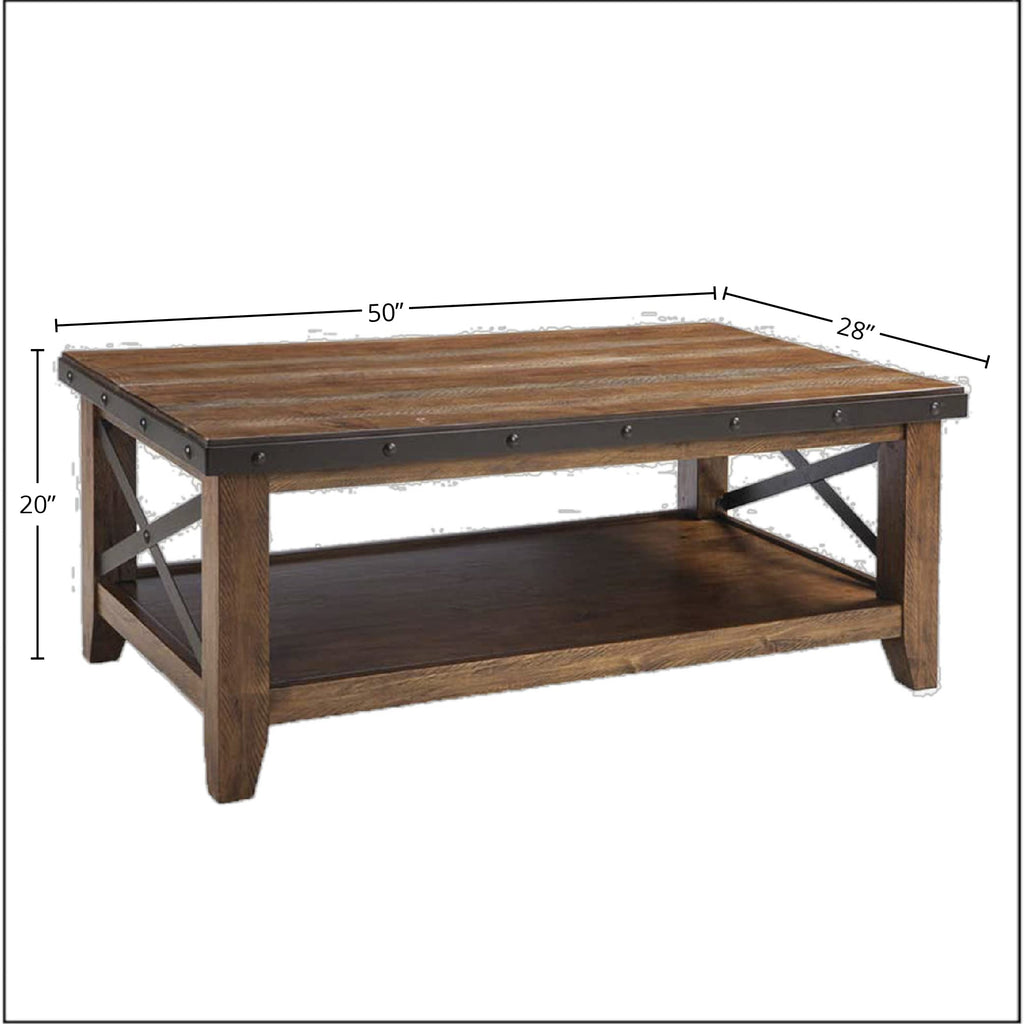 Intercon Taos 50" Wide, Canyon Brown, Without Casters Coffee Tables