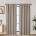 Lecloud Bessie Stone Curtains for Living Room Decor 78 Inches Long 2 Pcs, Privacy Airy Window Treatments Bedroom Curtains, Dual 