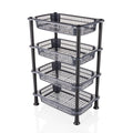 Mashur Fab 4 Layer Plastic Rack For Kitchen Storage | Vegetable Basket Stand For Home, Bathroom & Pantry | Easy To Assemble Mult