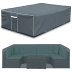 Gasadar Outdoor Furniture Cover Waterproof, Outdoor Sectional Cover, 500D Heavy Duty, All Weather Protection Rectangular Patio Covers For Outdoor Furniture Set, 126' L X 64' W X 29' H -Grey