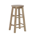 Linon Zeke Grey Wash 24' Counter Stool With Round Seat