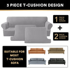 Princedeco T Cushion Sofa Slipcover 3 Pieces Sofa Covers For T Cushion Sofa Soft Couch Cover Sofa Slip Covers Furniture Covers W