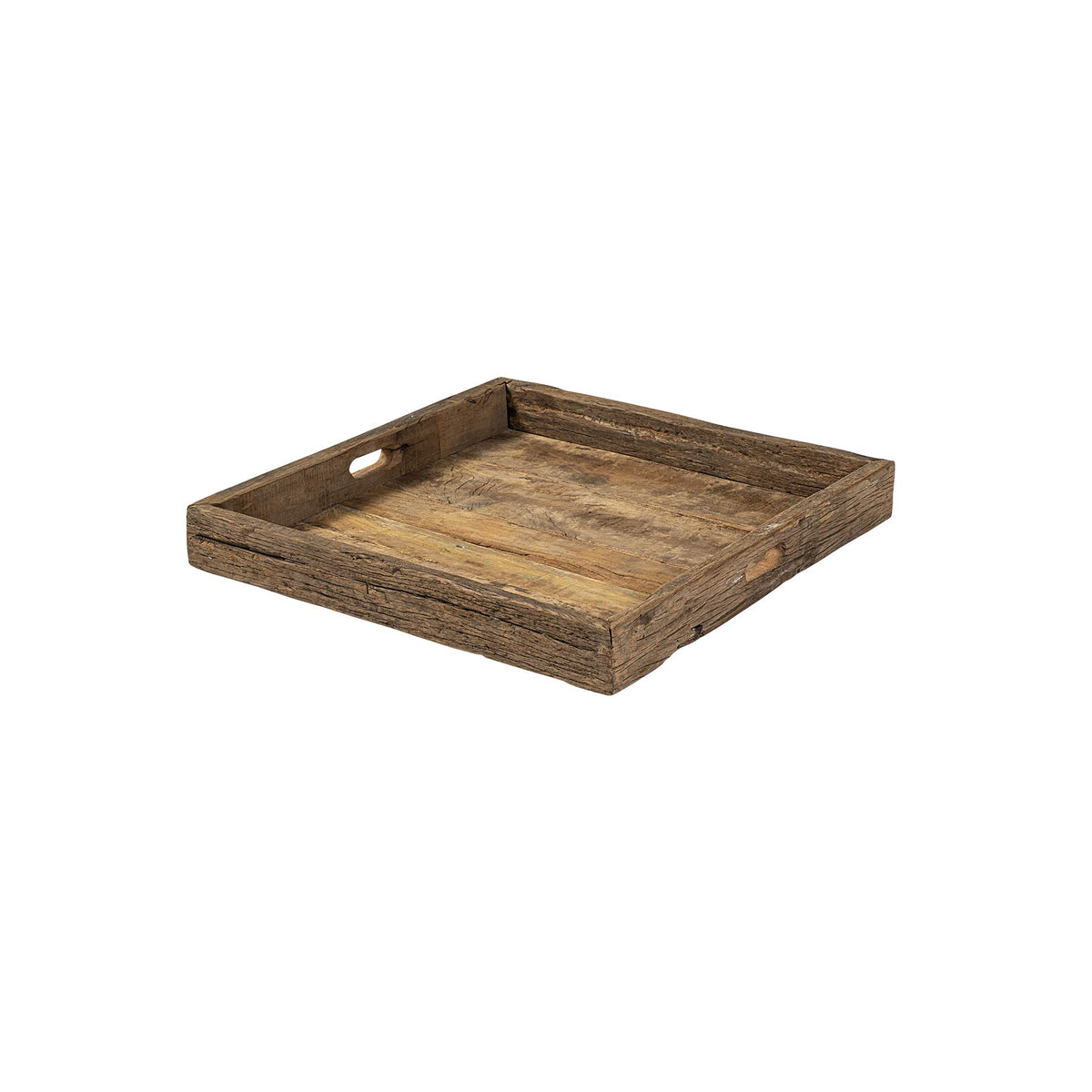 HomeRoots Natural Brown Reclaimed Wood Tray