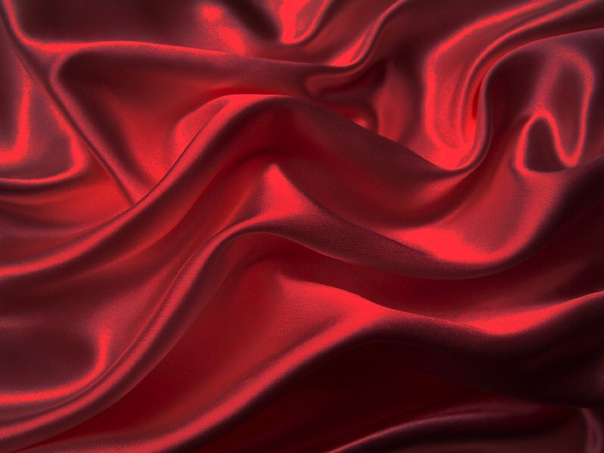 Mk Home Llc 4Pc Soft Silky Satin Solid Color Deep Pocket Sheet Set (Red, Queen)