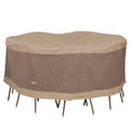 Duck Covers Elegant Water-Resistant 90 Inch Round Patio Table & Chair Set Cover, Outdoor Table And Chair Cover