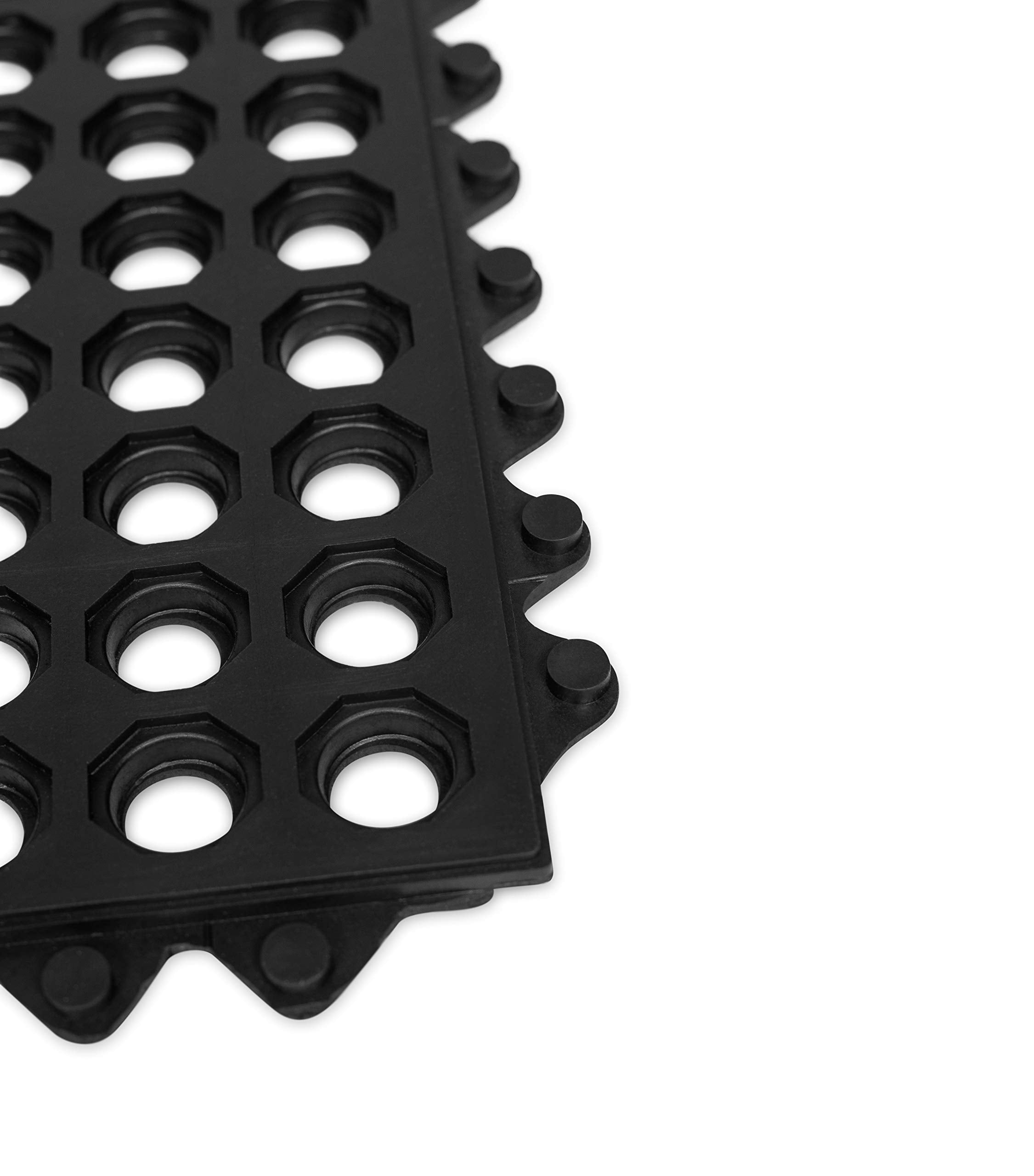 Birdrock Home 4 Pc Indoor Outdoor Drainage Utility Mat - 20 X 24 - Kitchen Non Slip Floor Mat For Kitchen Industrial - Durable R