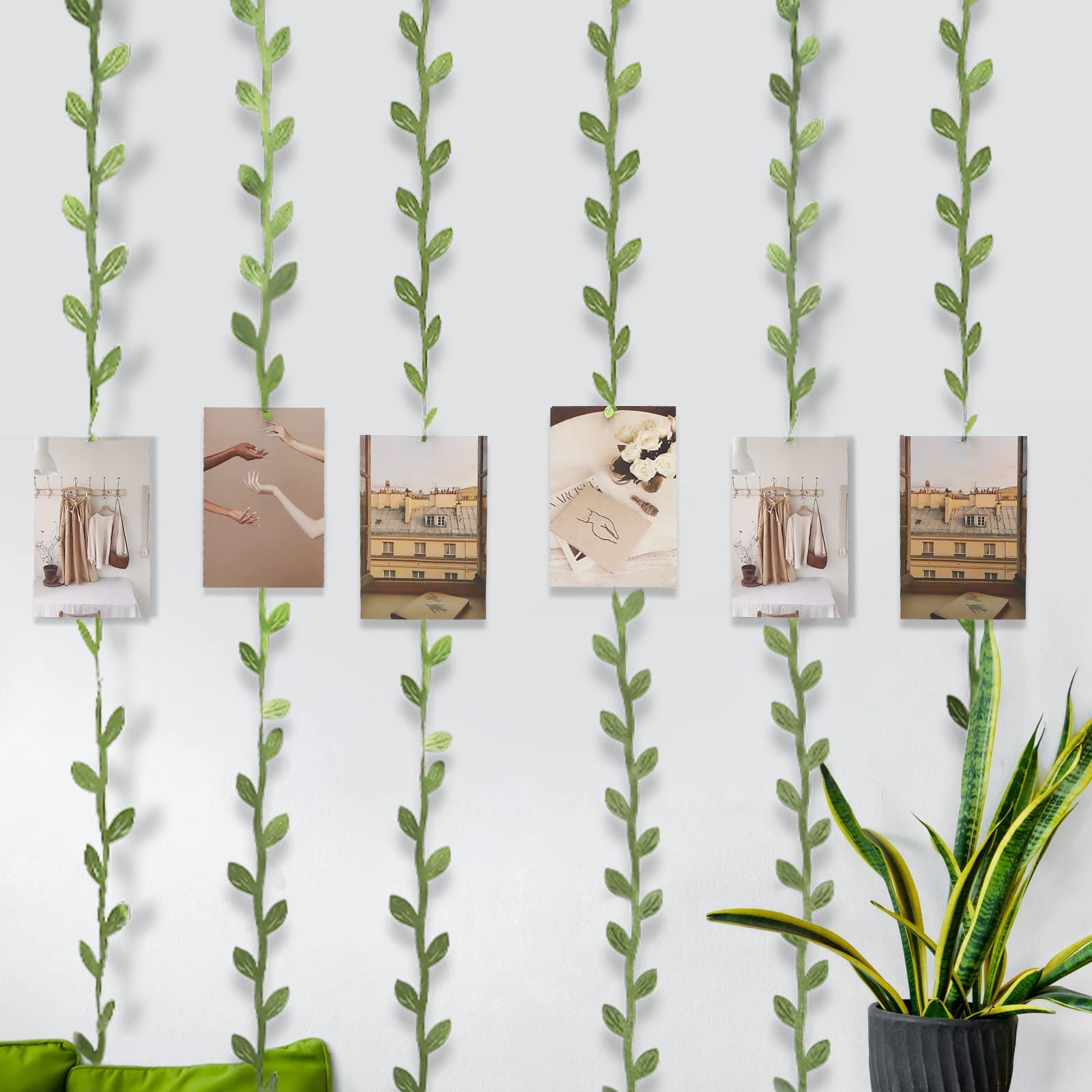 Hecaty 132 Ft Large Leaf Trim Ribbon,Artificial Greenery Garland Vines For Baby Shower Diy Craft Party Wedding Home Decoration