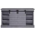 Acme Amrita 2Door Wooden TV Stand with Fireplace in Gray Oak