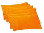Elegant Comfort 6-Pack Solid Pillowcases 1500 Thread Count Egyptian Quality - Easy Care, Smooth Weave, Wrinkle And Stain Resistant, Easy Slip-On, 6-Piece Set, Standard/Queen Pillowcase, Orange
