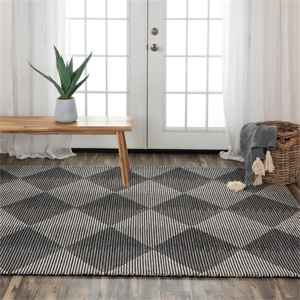 Rizzy Rugs Alora Decor Addison Gray 7'9"X9'9" Tufted Wool Rug