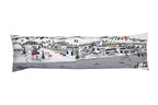 HomeRoots Cream 45' White Bend Daylight Skyline Lumbar Decorative Pillow