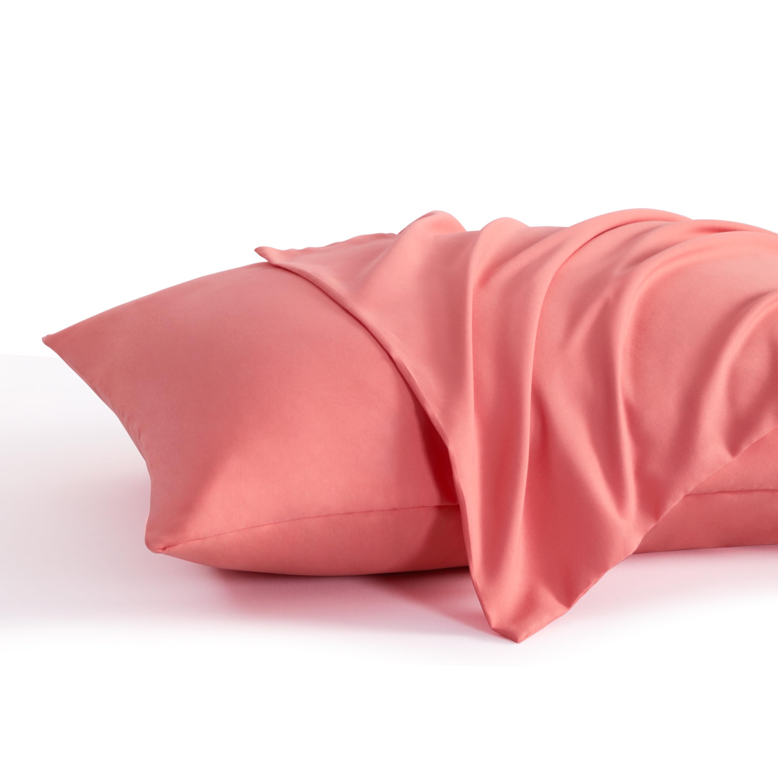 Ntbay King Pillow Cases Set Of 2, 2 Pack Brushed Microfiber 20X40 Pillow Cases, Soft, Wrinkle, Fade, Stain Resistant Coral Pink