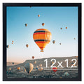 JCJMY 12x12 inch Picture Frame, Horizontal and Vertical Formats for Wall Hanging, 12 x 12 Square Wall Gallery Poster Photo Frame