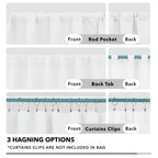 Deconovo Long Semi Blackout Curtains - Back Tab And Rod Pocket 50% Light Blocking Curtain Drapes For Hall Room, 42X108 Inch, White, 2 Panels