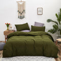 Cottonight Green Comforter Set King Olive Green Bedding Comforter Set Dark Green Blanket Quilts Modern Soft Breathable 3 Piece O
