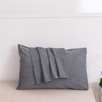 Jellymoni Pillowcases Standard Set Of 2 Cotton Envelope Pillow Covers Black 20  26In Bed Pillow Cases 100% Washed Cotton Soft Br