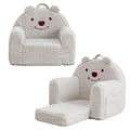 Kisdsa Toddler Chair,Sherpa Bear Kids Chair,Toddler Couch Fold Out,Children Reading Chair,Flip Out Kids Couch,Toddler Sofa Conve