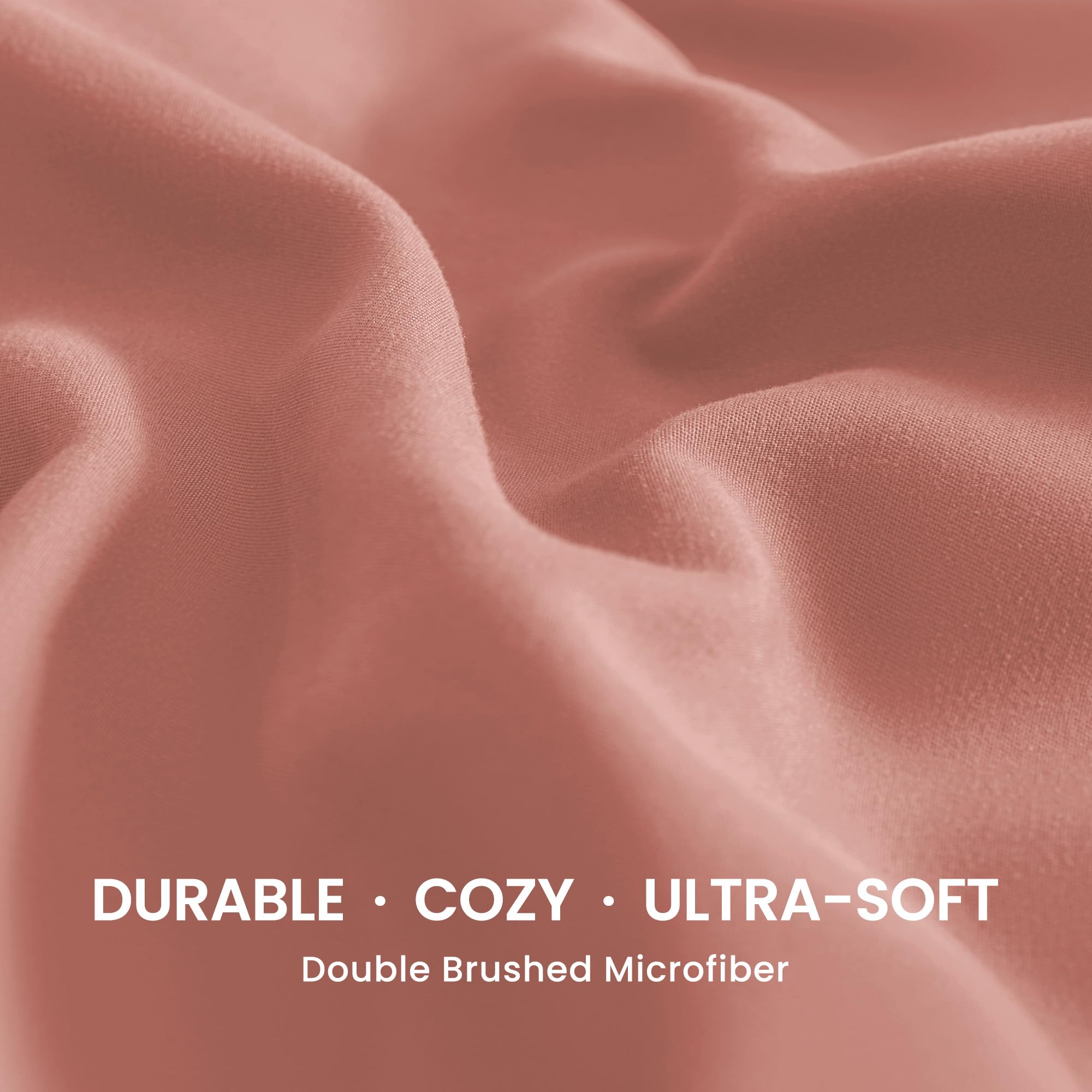 Sleep Zone Nanotex Super Soft Cooling Twin Bed Sheets Set For Kids 3 Piece - Easy Care Fitted Flat Sheet & Pillowcase Sets - Wrinkle Free, Fade Resistant, Deep Pocket 16' (Dull Pink, Twin)