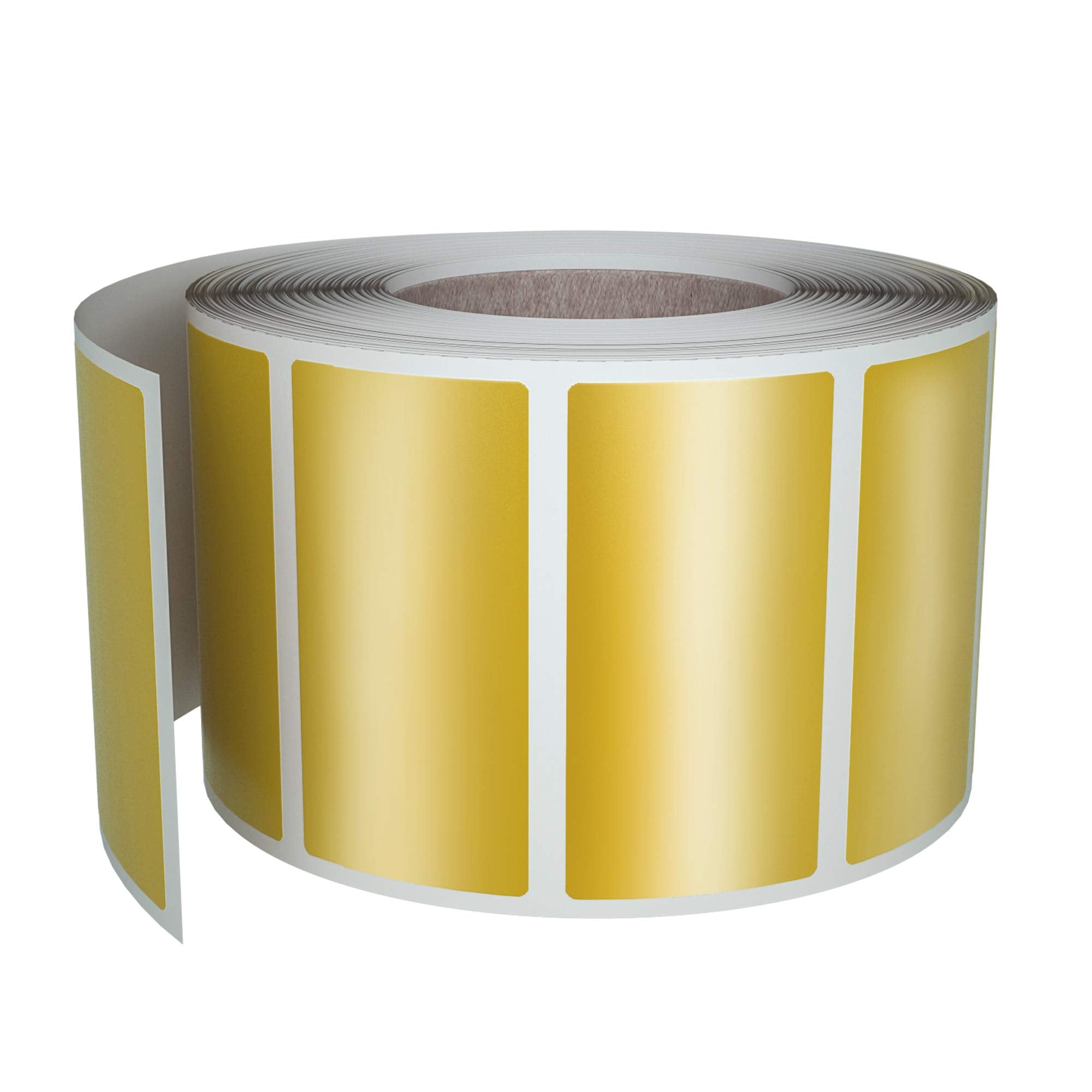 Royal Green Metallic Gold Rectangle Label (40 Mm X 19 Mm) Metallic Sticker Roll 1.57 Inch X 0.75 Inch 500 Pack