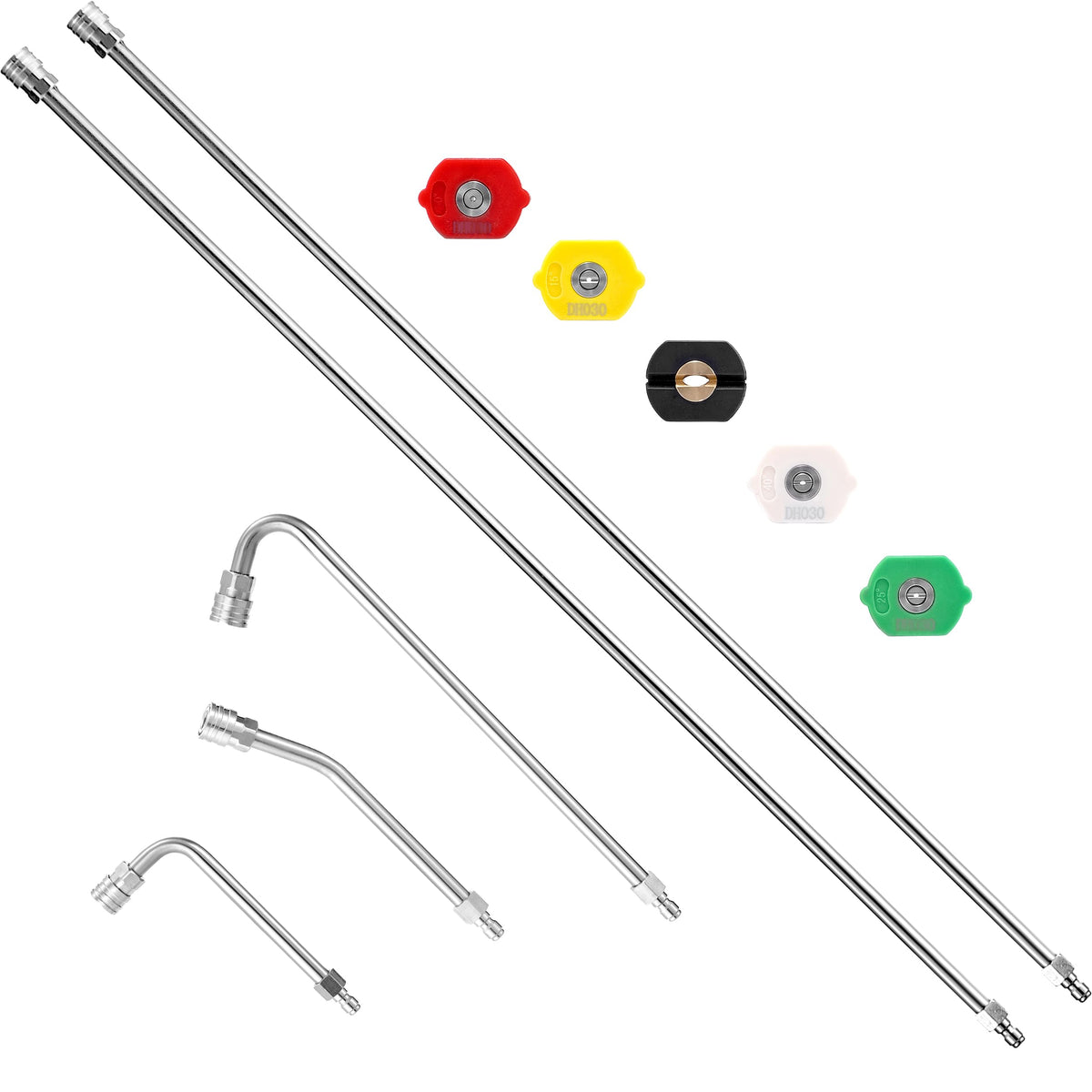 M Mingle Pressure Washer Extension Wand - 120' Upgrade Power Washer Lance - Pressure Washer Accessories With 5 Nozzle Tips - 30