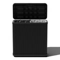 Veradek Tambour Series Outdoor Trash Can with Lid - All-Weather Waste Bin for Patio, Pool, BBQs & Parties | Durable Dual Bag Sys