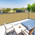 4' X 6' Beige Privacy Screen Fence Cover Panel Shade Cloth Fabric For Chain Link Fence Balcony Deck Patio Pool Railing Porch Pla