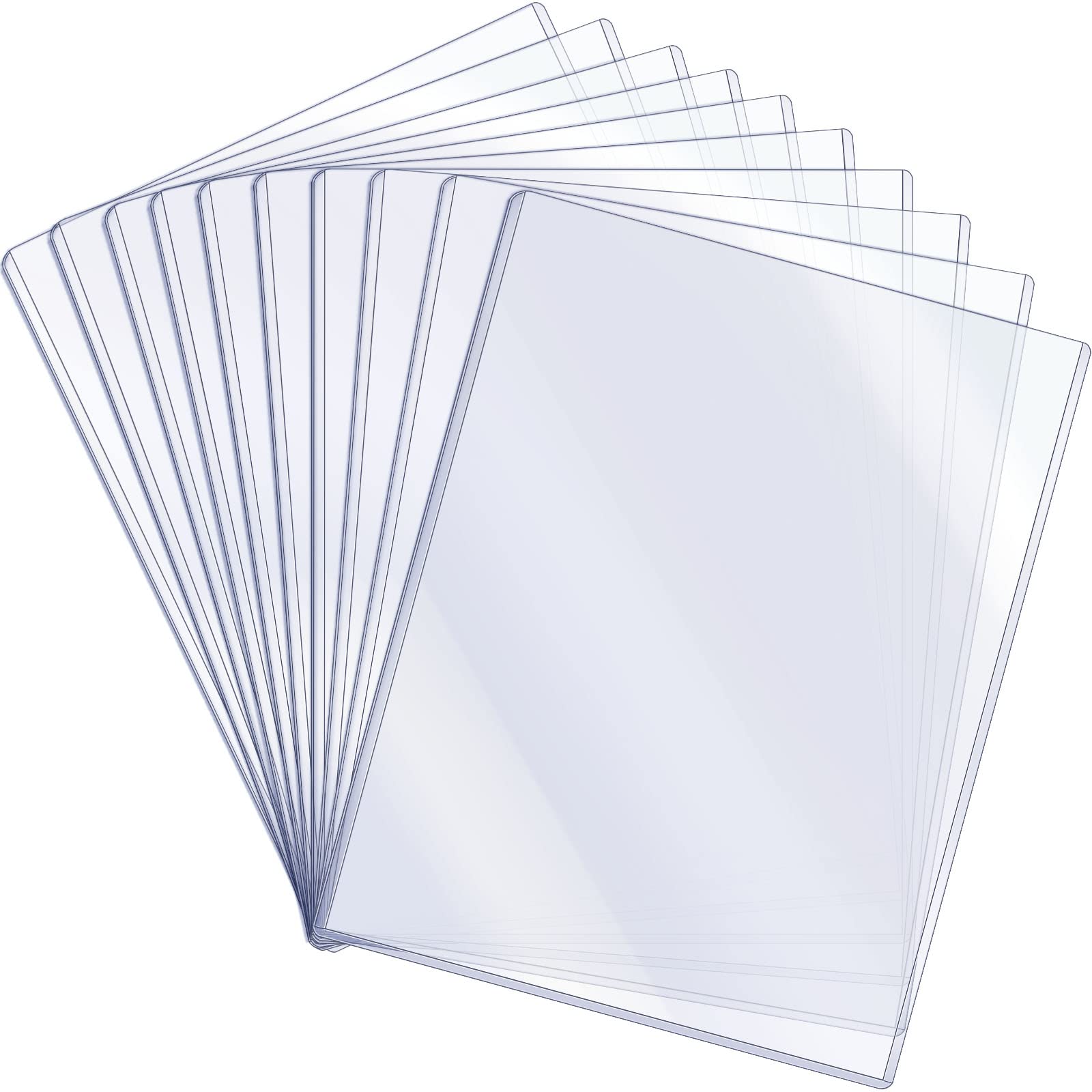 Jecery 8.5 X 11' Rigid Print Protectors Clear Rigid Plastic Paper Page Protectors Photo Plastic Sleeves For Document(10 Pcs)