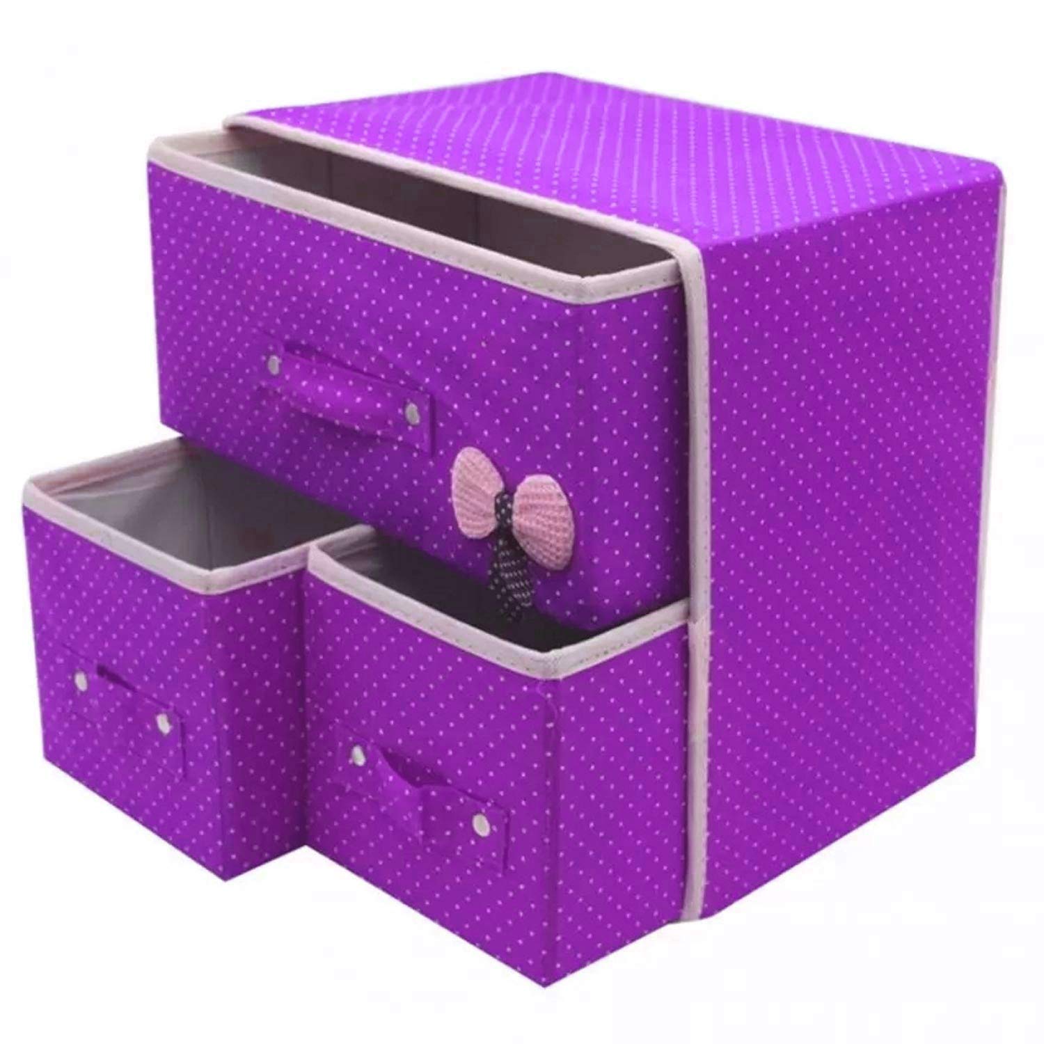 Flipco Cube Collapsible Storage Bins Foldable Drawer Units Fabric Cabinet Closet Storage Organizer For Underwear 3 Drawers