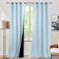 Bgment Baby Blue 100% Blackout Curtains For Nursery Bedroom 90 Inch Length 2 Panels, Thermal Insulated Full Light Blocking Gromm
