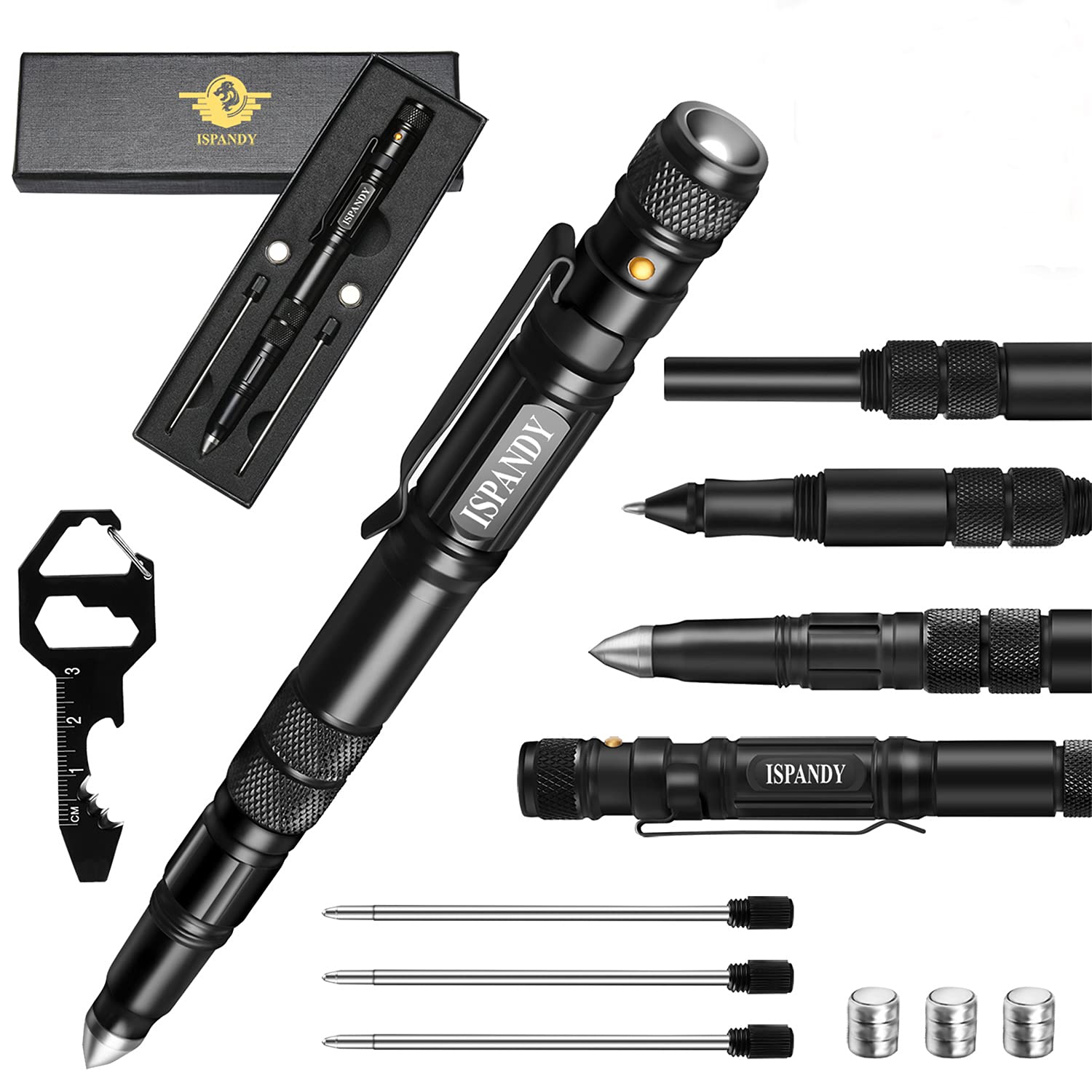 Tactical Pen Multitool Pen Dad Gifts For Men Who Wants Nothing, Father Day Gifts From Daughter, Valentine'S Day Gifts For Him,Bi