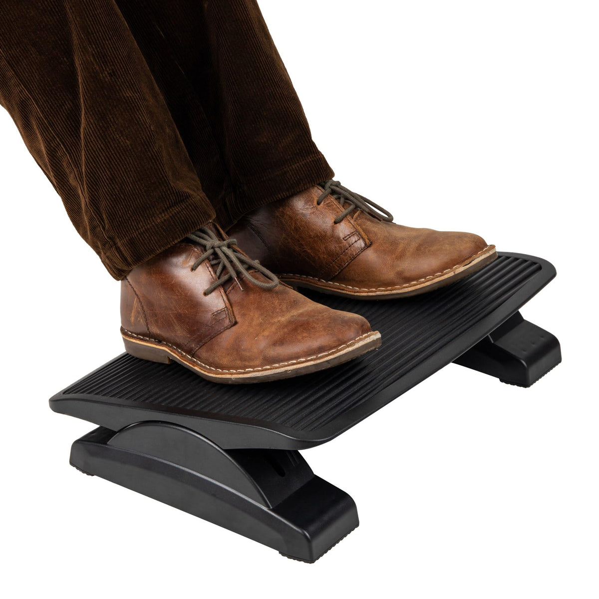 Mind Reader Foot Rest, Foot Stool, Under Desk at Work, Ergonomic, Height Adjustable, Office, 17.5''L x 13.5''W x 3.5''H, Black