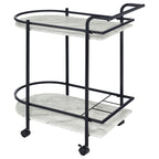 Coaster Home Furnishings Desiree Rack Bar Cart with Casters Black