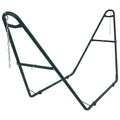 Sunnydaze 550-Pound Capacity Universal Multi-Use Heavy-Duty Steel Hammock Stand - 2-Person - Fits Hammocks 9 To 14 Feet Long - Green