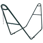 Sunnydaze 550-Pound Capacity Universal Multi-Use Heavy-Duty Steel Hammock Stand - 2-Person - Fits Hammocks 9 To 14 Feet Long - Green