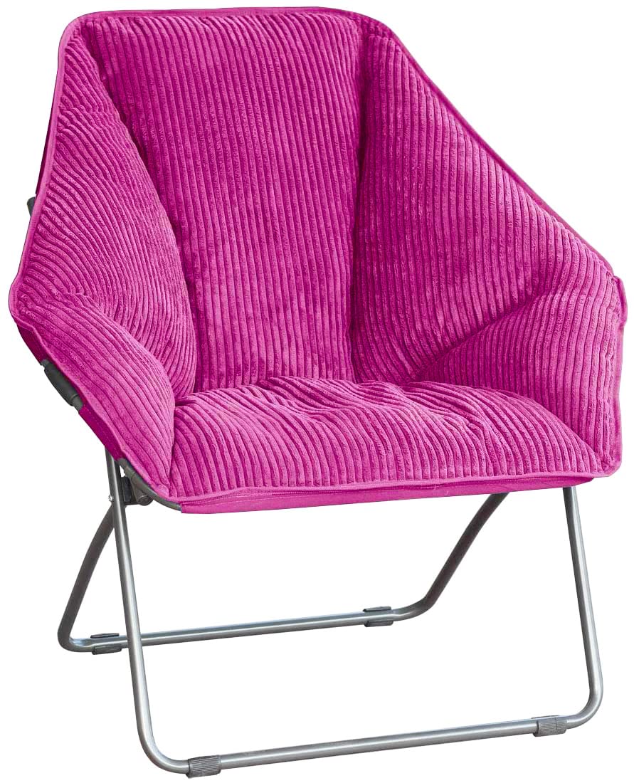 Zenithen Limited Indoor Foldable Plush Seat Hexagon Folding Portable Dish Chair, For Bedrooms, Living Rooms, Dorm Rooms And Game