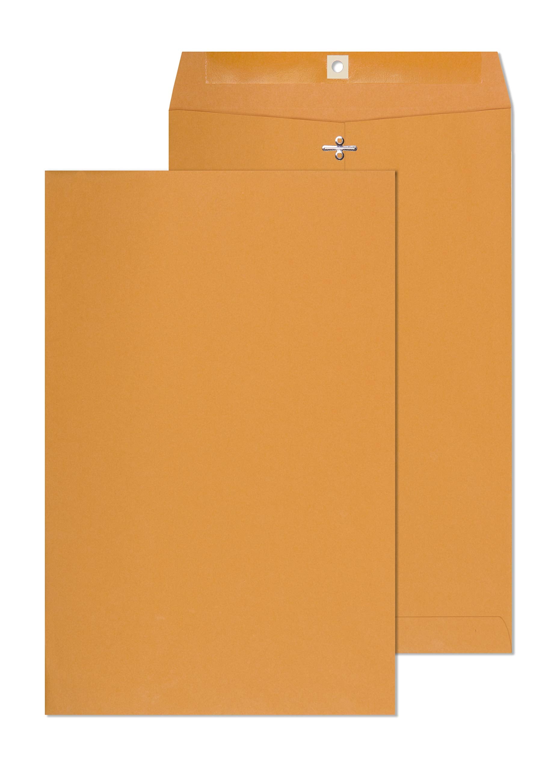 Clasp Envelopes - 10X15 Inches Brown Kraft Catalog Envelopes - 30 Pack - With Clasp Closure & Gummed Seal - 28Lb Heavyweight Pap
