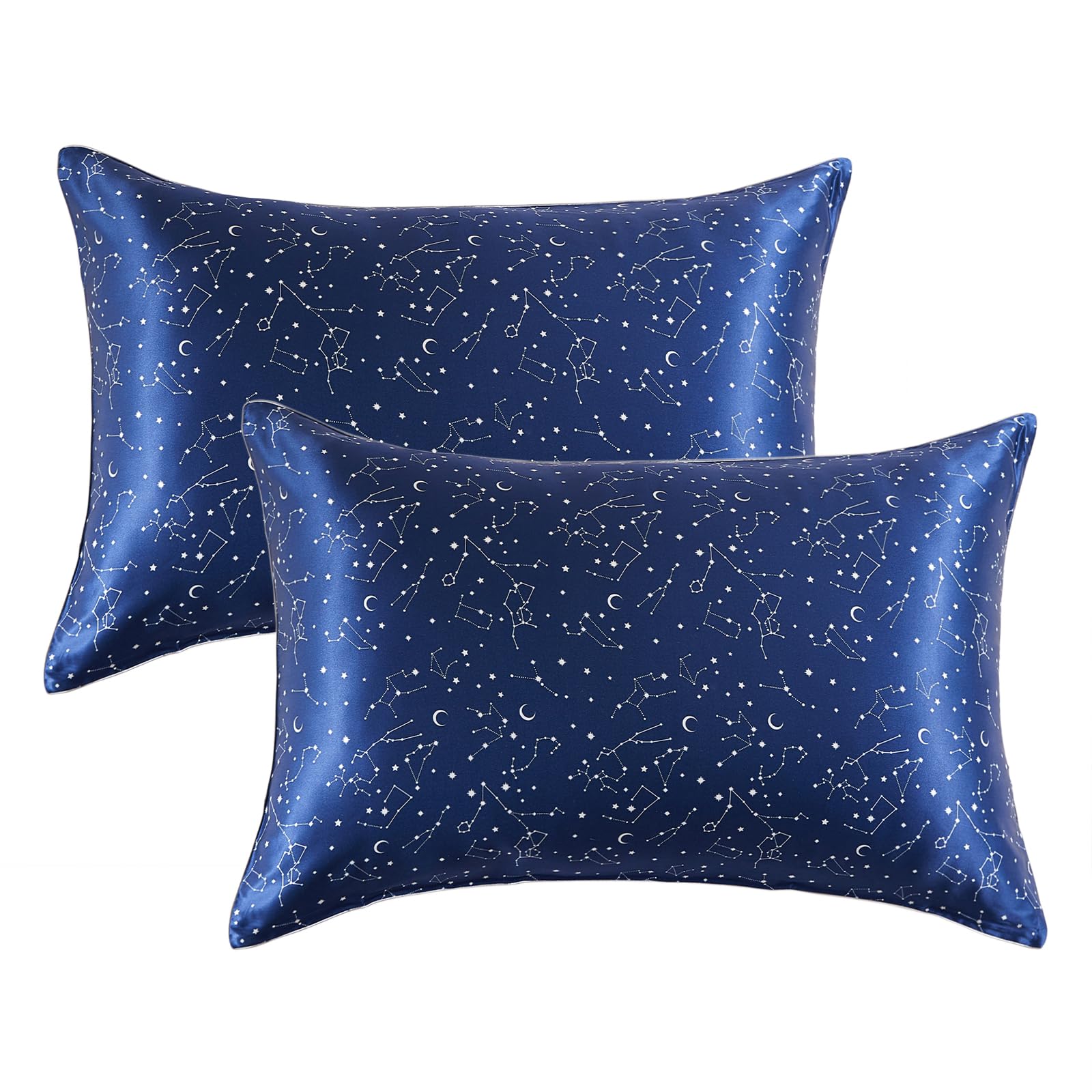 Thxsilk Set Of 2 Mulberry Silk Pillowcase For Hair And Skin Health, Smooth Mulberry Silk Pillowcase With Hidden Zipper, Breathab